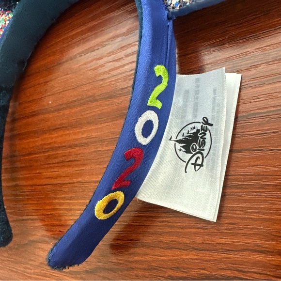 Disney Parks Blue Glitter Minnie Mouse Ears Headband 2020 Sparkles Fun Party - Picture 10 of 10